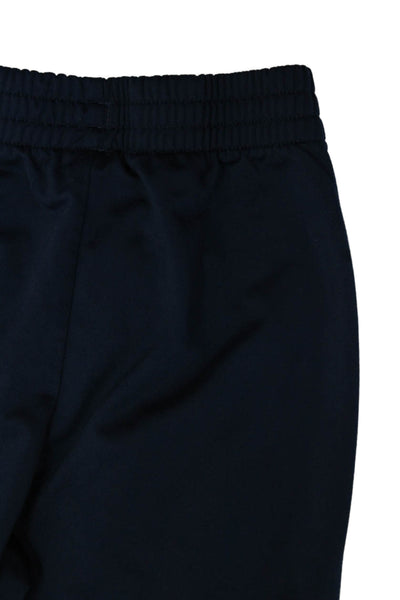 Adidas Womens Side Striped Print Ruched Elastic Waist Track Pants Navy Size L