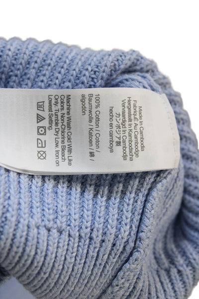 J Crew Unisex Light Blue Cotton Crewneck Pullover Sweater Long Sleeve Size S
