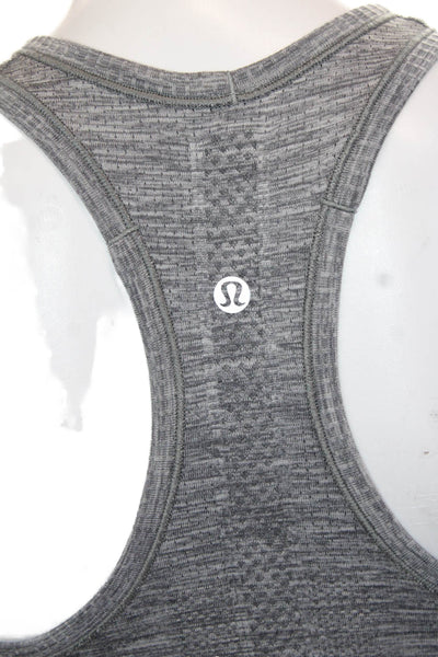 Lululemon Womens Sleeveless Nylon Tank Gray Round Neck Size M