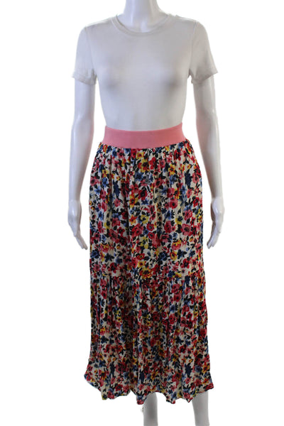 Love Moschino Womens Peasant Maxi Skirt Floral Blue Size 2