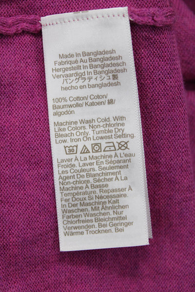 J Crew Unisex Purple 100% Cotton Crew Neck Pullover Sweater Long Sleeve Size M
