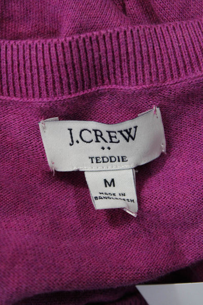 J Crew Unisex Purple 100% Cotton Crew Neck Pullover Sweater Long Sleeve Size M