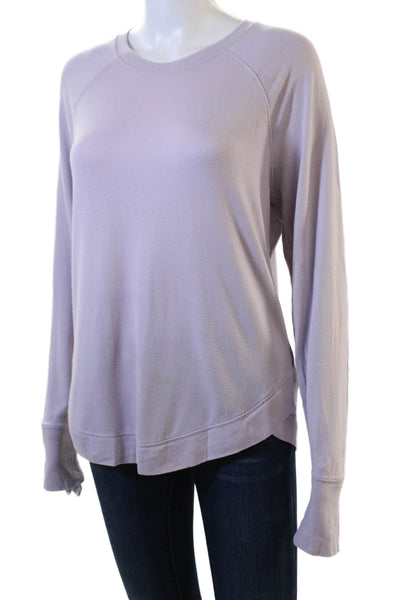 Athleta Womens Basic Crew Neck Purple Modal Long Sleeve Sweater Size S