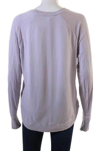 Athleta Womens Basic Crew Neck Purple Modal Long Sleeve Sweater Size S