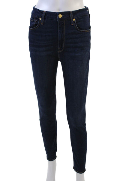 7 For All Mankind Women Skinny Ankle Jeans Dark Blue Size 28