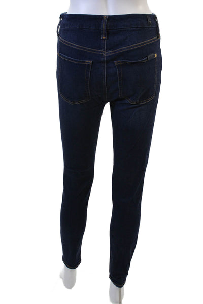 7 For All Mankind Women Skinny Ankle Jeans Dark Blue Size 28