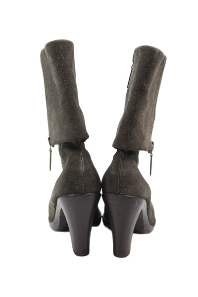 Michael Michael Kors Womens Suede Pointed Toe Mid-Calf Boots Brown Size 8M