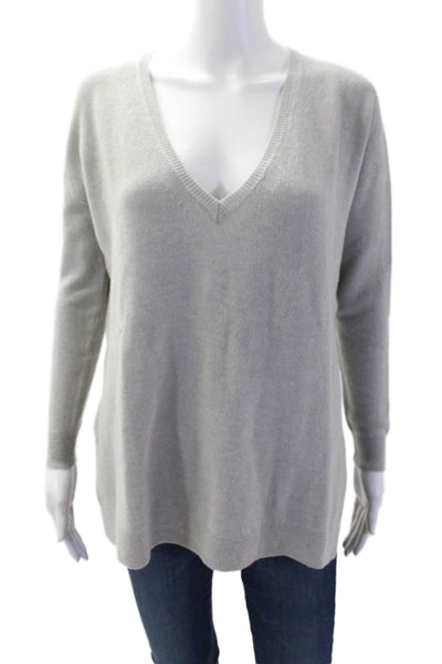 Boden Unisex Gray V-Neck Pullover Sweater Wool Viscose Long Sleeve Size S