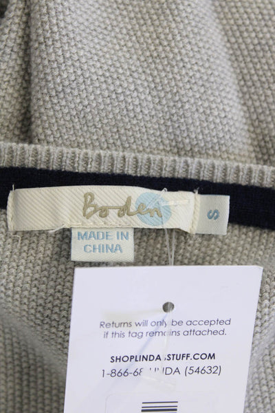 Boden Unisex Gray V-Neck Pullover Sweater Wool Viscose Long Sleeve Size S