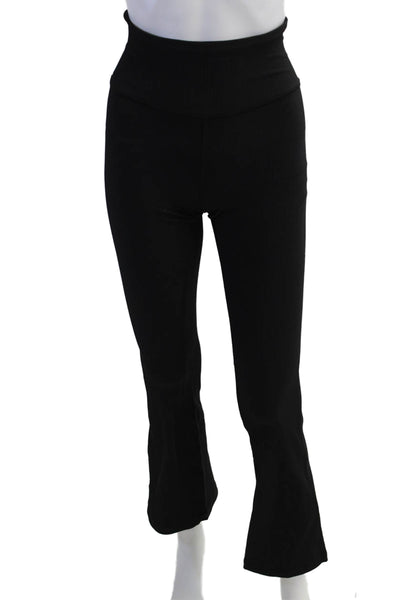 Athleta, Womens Black Nylon Leggings Solid Hook & Eye Fall Size 2XS