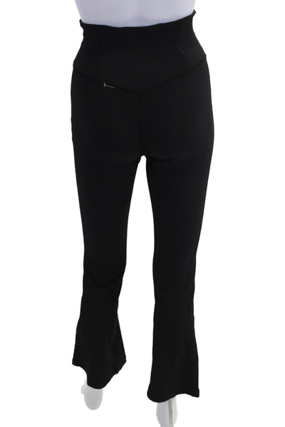 Athleta, Womens Black Nylon Leggings Solid Hook & Eye Fall Size 2XS