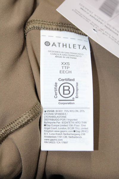 Athleta Women Brown Leggings Petite Size 2XS