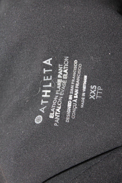 Athleta Women Black Nylon Leggings Solid Fall Size 2XS
