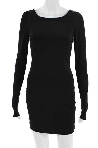 Elizabeth & James Women Bodycon Mini Dress Black Long Sleeve Size S