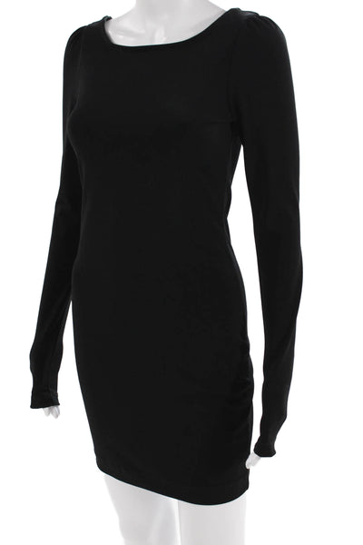 Elizabeth & James Women Bodycon Mini Dress Black Long Sleeve Size S
