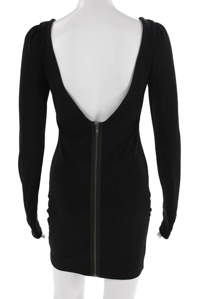 Elizabeth & James Women Bodycon Mini Dress Black Long Sleeve Size S