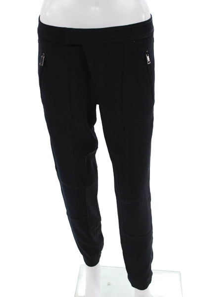 Vince Women Black Jogger Sweatpants Polyester Zip Inseam 28 Size 2
