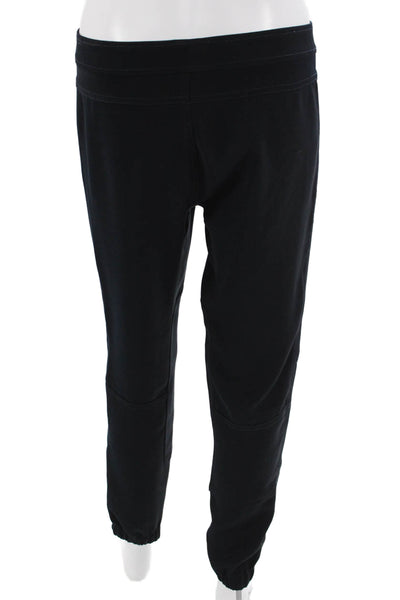 Vince Women Black Jogger Sweatpants Polyester Zip Inseam 28 Size 2