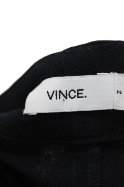 Vince Women Black Jogger Sweatpants Polyester Zip Inseam 28 Size 2