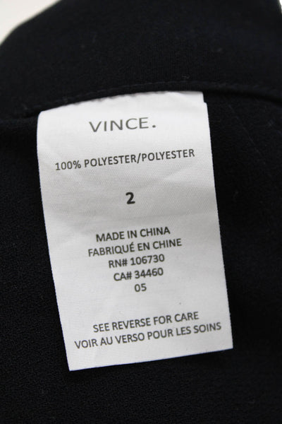 Vince Women Black Jogger Sweatpants Polyester Zip Inseam 28 Size 2