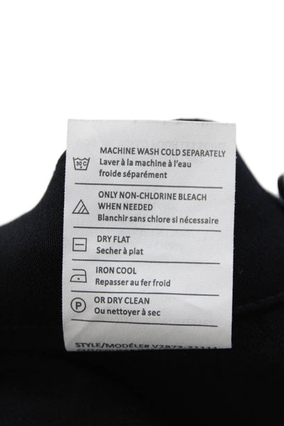 Vince Women Black Jogger Sweatpants Polyester Zip Inseam 28 Size 2