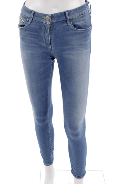 3x1 Womens Ankle Skinny Jeans Light Blue Low Rise Size 26