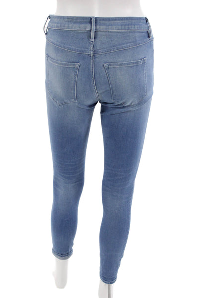 3x1 Womens Ankle Skinny Jeans Light Blue Low Rise Size 26