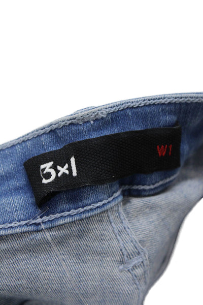 3x1 Womens Ankle Skinny Jeans Light Blue Low Rise Size 26