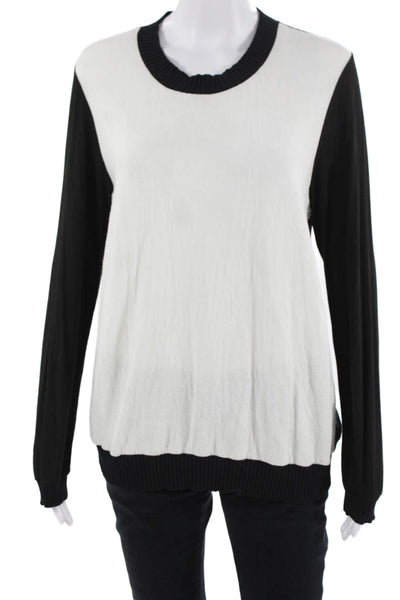 Artelier Nicole Miller Unisex Black Cotton Pullover Sweater Crewneck Size S