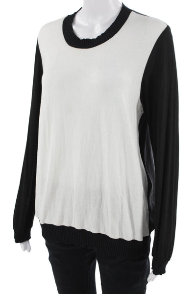 Artelier Nicole Miller Unisex Black Cotton Pullover Sweater Crewneck Size S