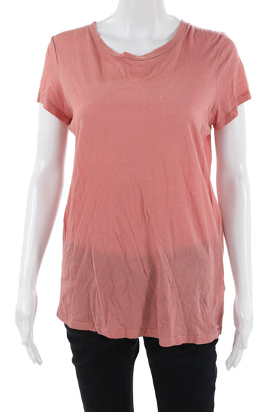 Calypso Saint Barth Women Basic Pink Cotton Tee Crew Short Sleeve Size S