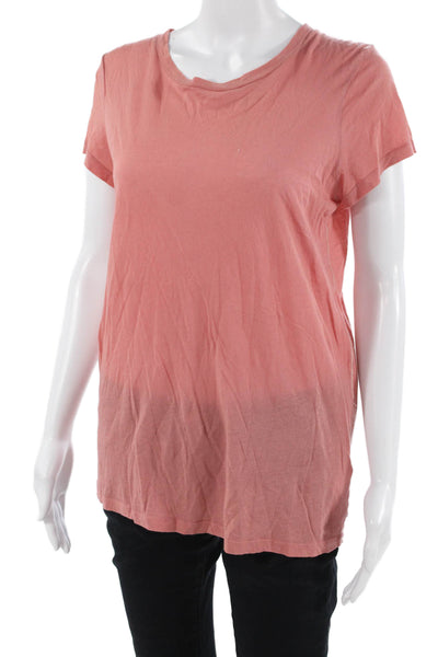 Calypso Saint Barth Women Basic Pink Cotton Tee Crew Short Sleeve Size S