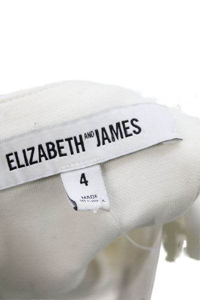 Elizabeth & James Women Bodycon Sheath White Dress Size 4