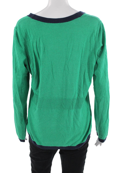 Lilly Pulitzer Women Cardigan VNeck Button Silk-Cotton Long Sleeve Green Size XL