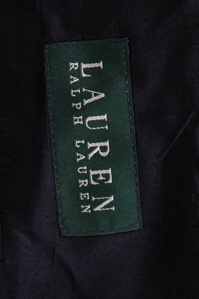 Lauren Ralph Lauren Mens Black Striped Wool Suit Jacket Size 40