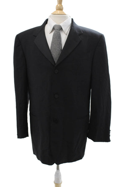 Donna Karan Signature Men Classic Black Wool Suit Jacket Size 42