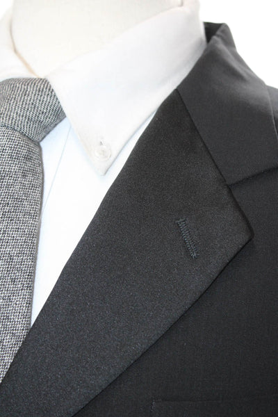 Donna Karan Signature Men Classic Black Wool Suit Jacket Size 42