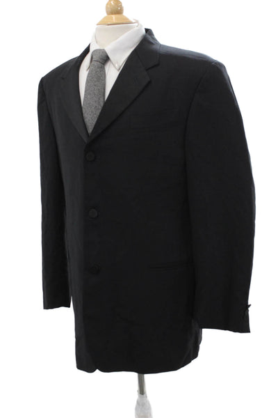 Donna Karan Signature Men Classic Black Wool Suit Jacket Size 42