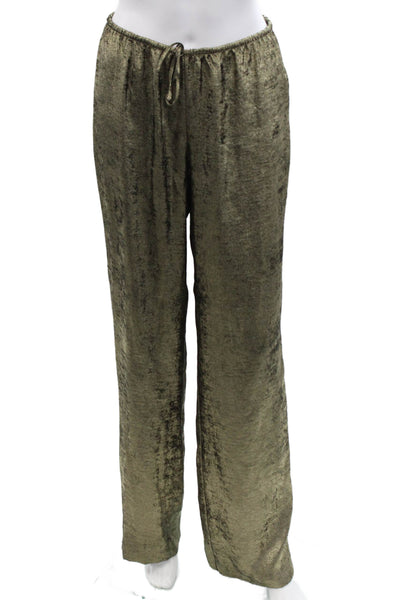 Zara Womens Green Polyester Drawstring Sweatpants Size XS