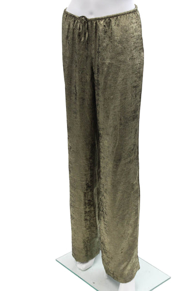 Zara Womens Green Polyester Drawstring Sweatpants Size XS