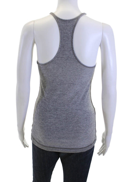 Lululemon Women Basic Gray Sleeveless High Neck Tank Nylon Blend Size 4