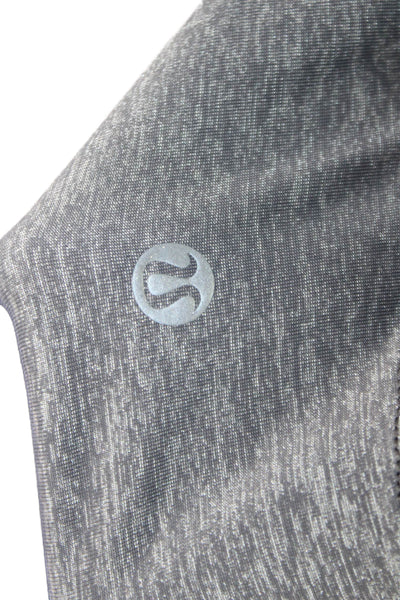 Lululemon Women Basic Gray Sleeveless High Neck Tank Nylon Blend Size 4