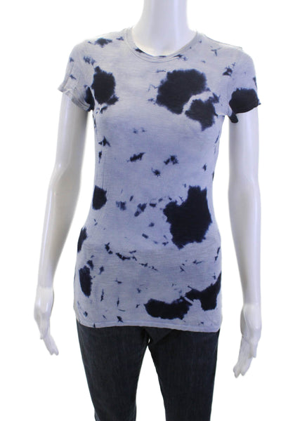 Vince Women Light Blue Jersey T-Shirt Short Sleeve Crew Neck Size XS