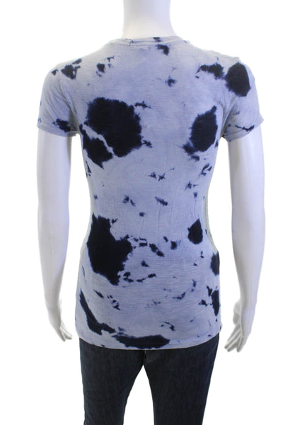 Vince Women Light Blue Jersey T-Shirt Short Sleeve Crew Neck Size XS