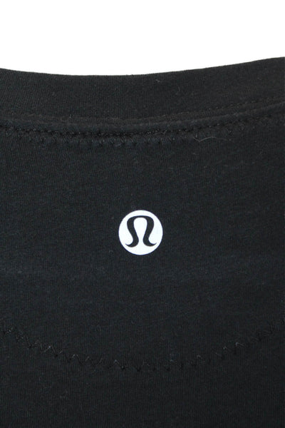 Lululemon Womens Black Tunic T-Shirt Short Sleeve Round Neck Size 4
