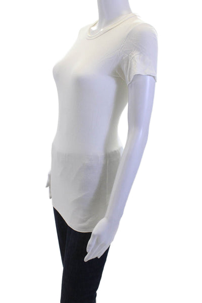 Majestic Paris, Women, Basic Jersey T-Shirt White Crew Neck Short Sleeve Size 1