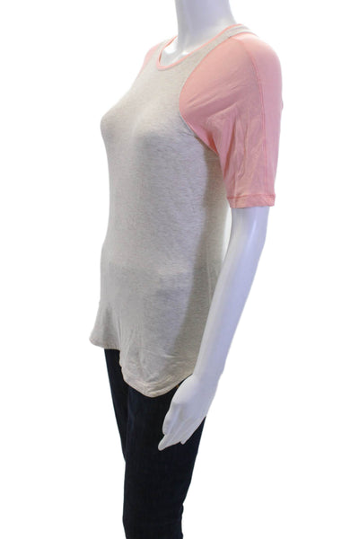 Lululemon Womens Ringer Basic T-Shirt Gray Short Sleeve Size 4