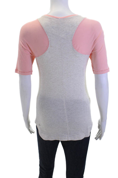 Lululemon Womens Ringer Basic T-Shirt Gray Short Sleeve Size 4