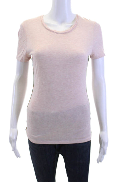 Rag & Bone Women Basic Pink Round Neck Short Sleeve T-Shirt Size S