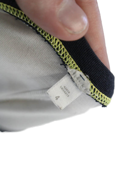 Lululemon Women Dark Blue Ringer T-Shirt Crew Neck Short Sleeve Size 4